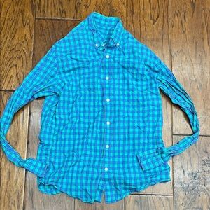 J crew MENS plaid button down slim fit lightweight shirt